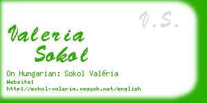 valeria sokol business card